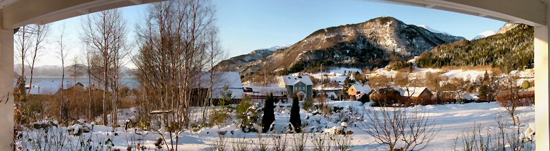 Panorama vanuit het huis, december 2004